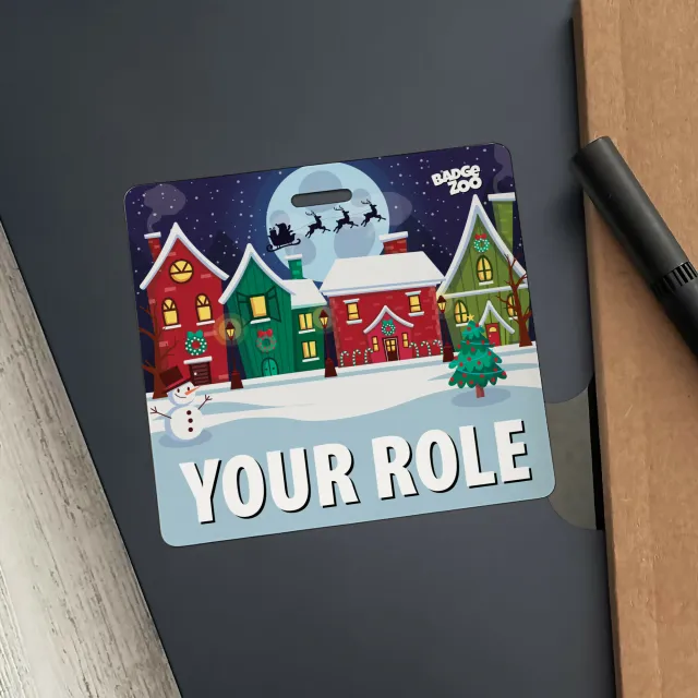 Customizable Badge Buddy - Christmas Series - Silent Night - ID Backer Card