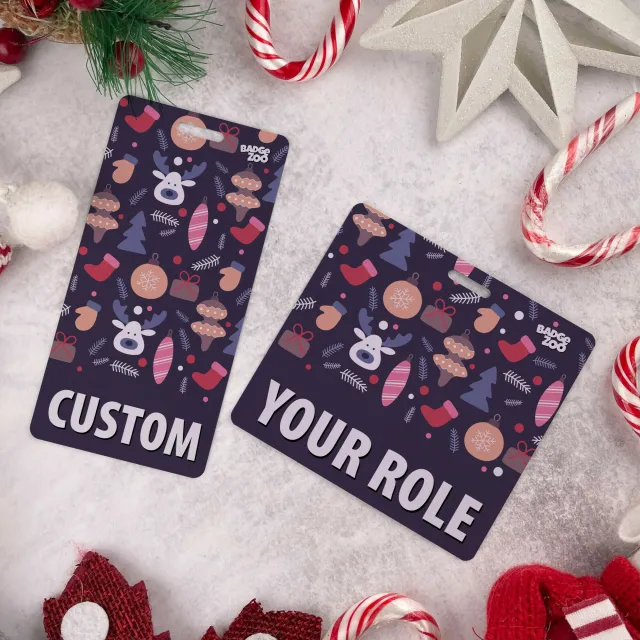 Customizable Badge Buddy - Christmas Series - Winter Whimsy - ID Backer Card