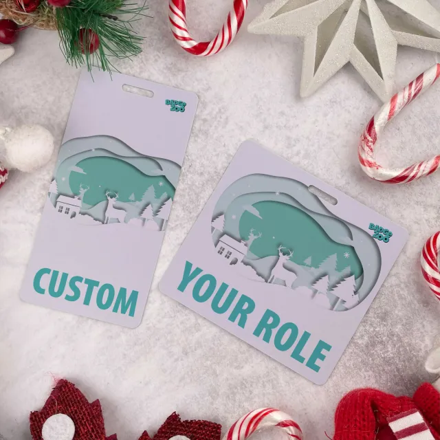 Customizable Badge Buddy - Christmas Series - Papercut Magic - ID Backer Card