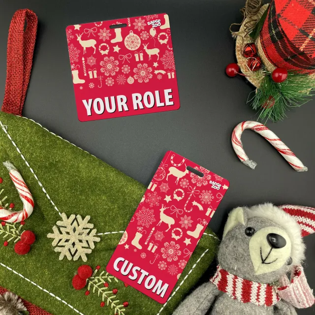 Customizable Badge Buddy - Christmas Series - Starlit Celebration - ID Backer Card
