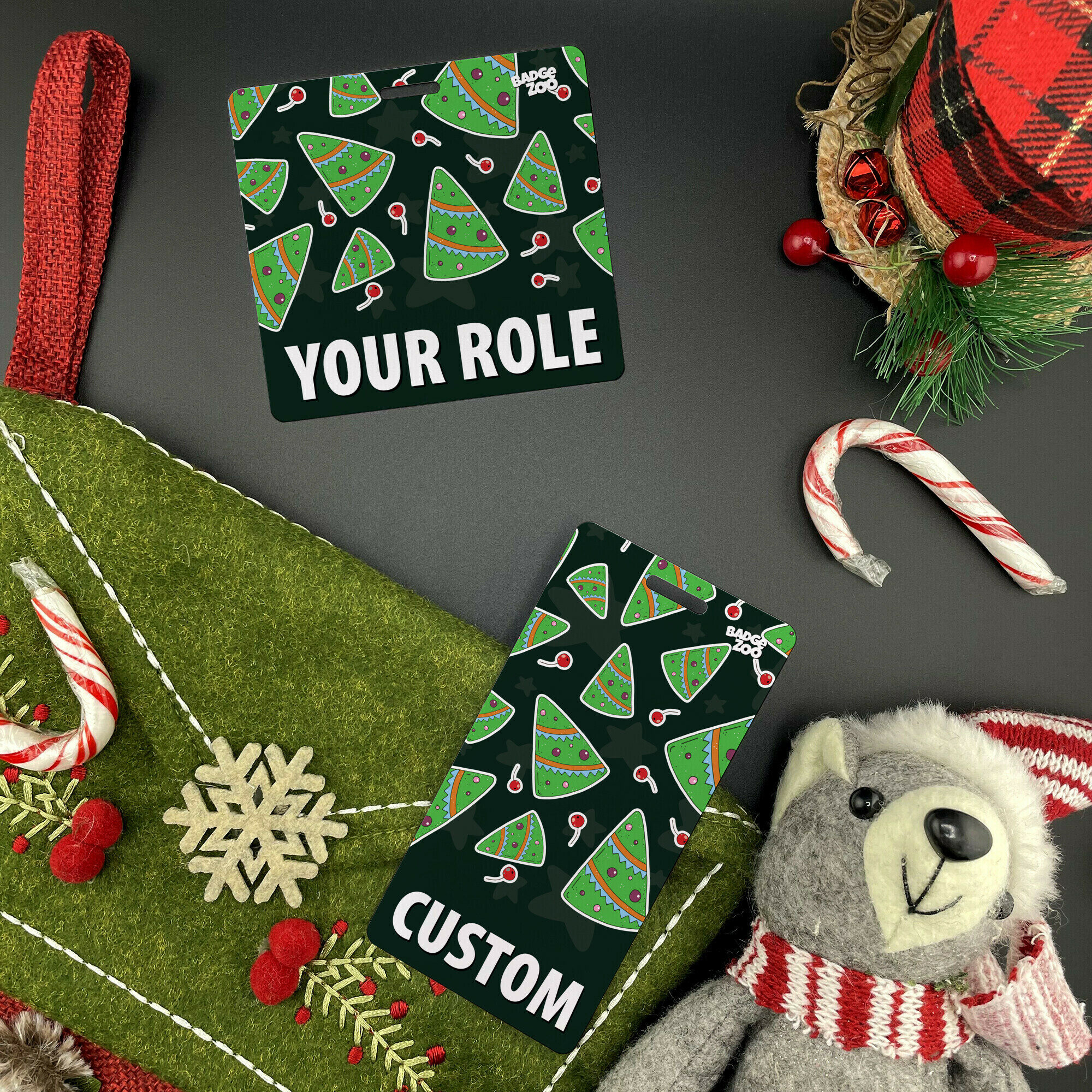 Customizable Badge Buddy - Christmas Series - The Yule Fiesta - ID Backer Card
