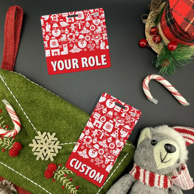 Customizable Badge Buddy - Christmas Series - Cozy Holiday - ID Backer Card