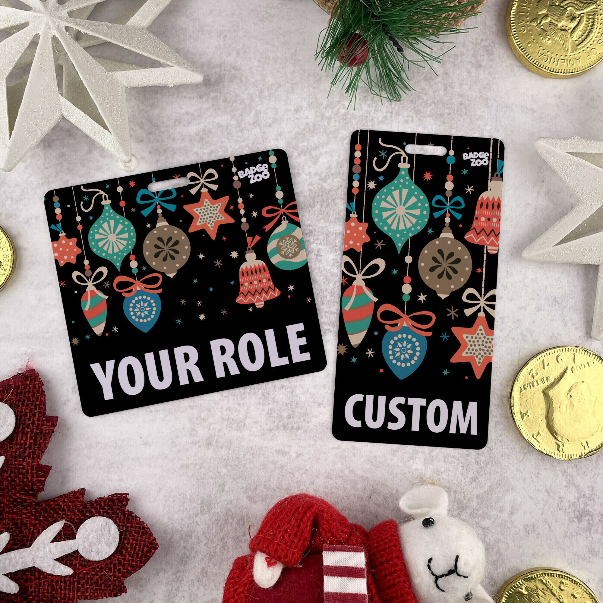 Customizable Badge Buddy - Christmas Series - Xmas Bliss - ID Backer Card