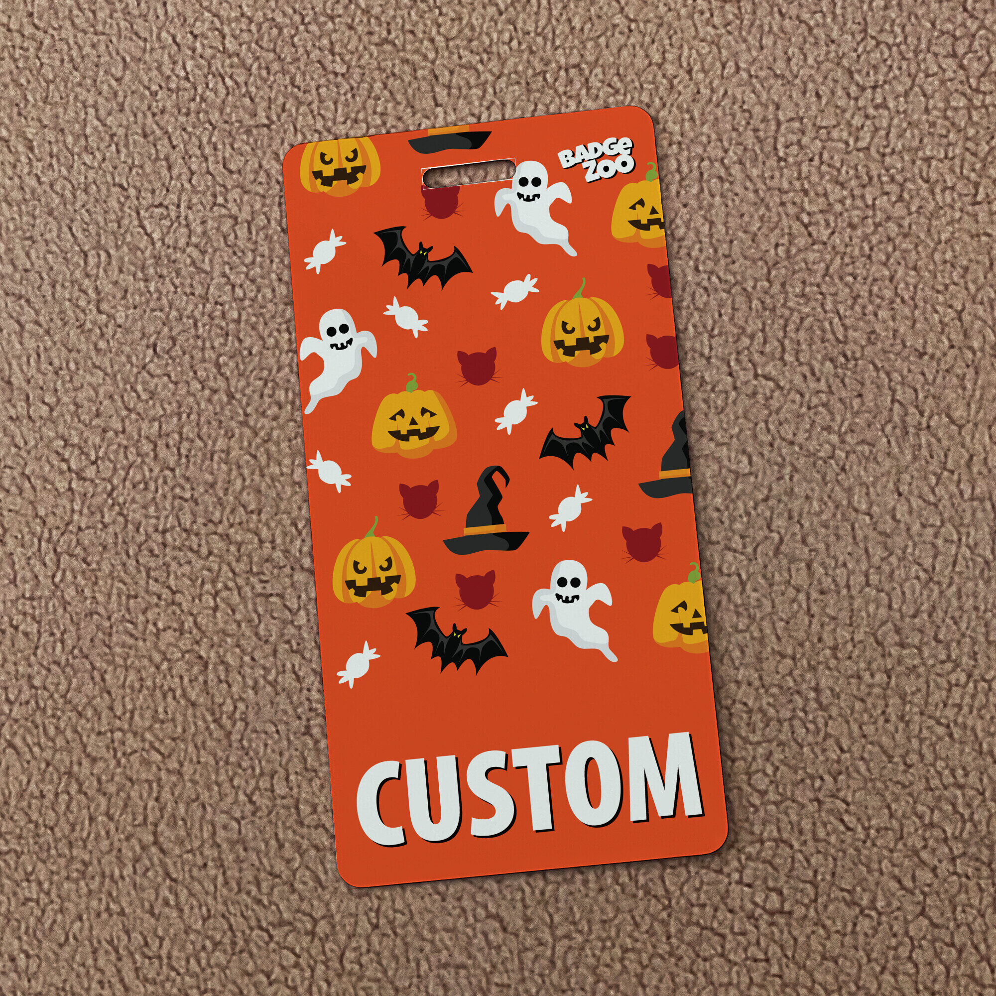 Colorful Ghosts and Bats Badge Buddy