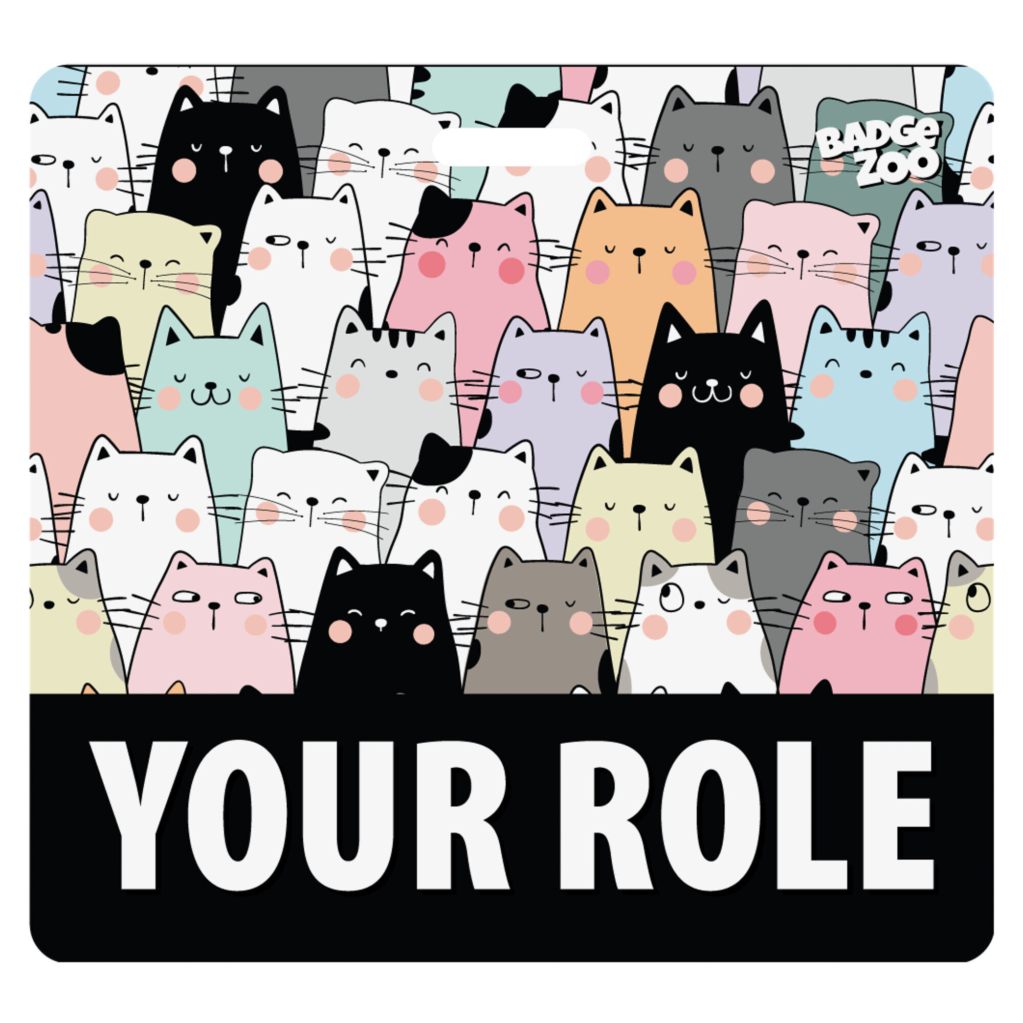 Cute Cats Pattern Badge Buddy