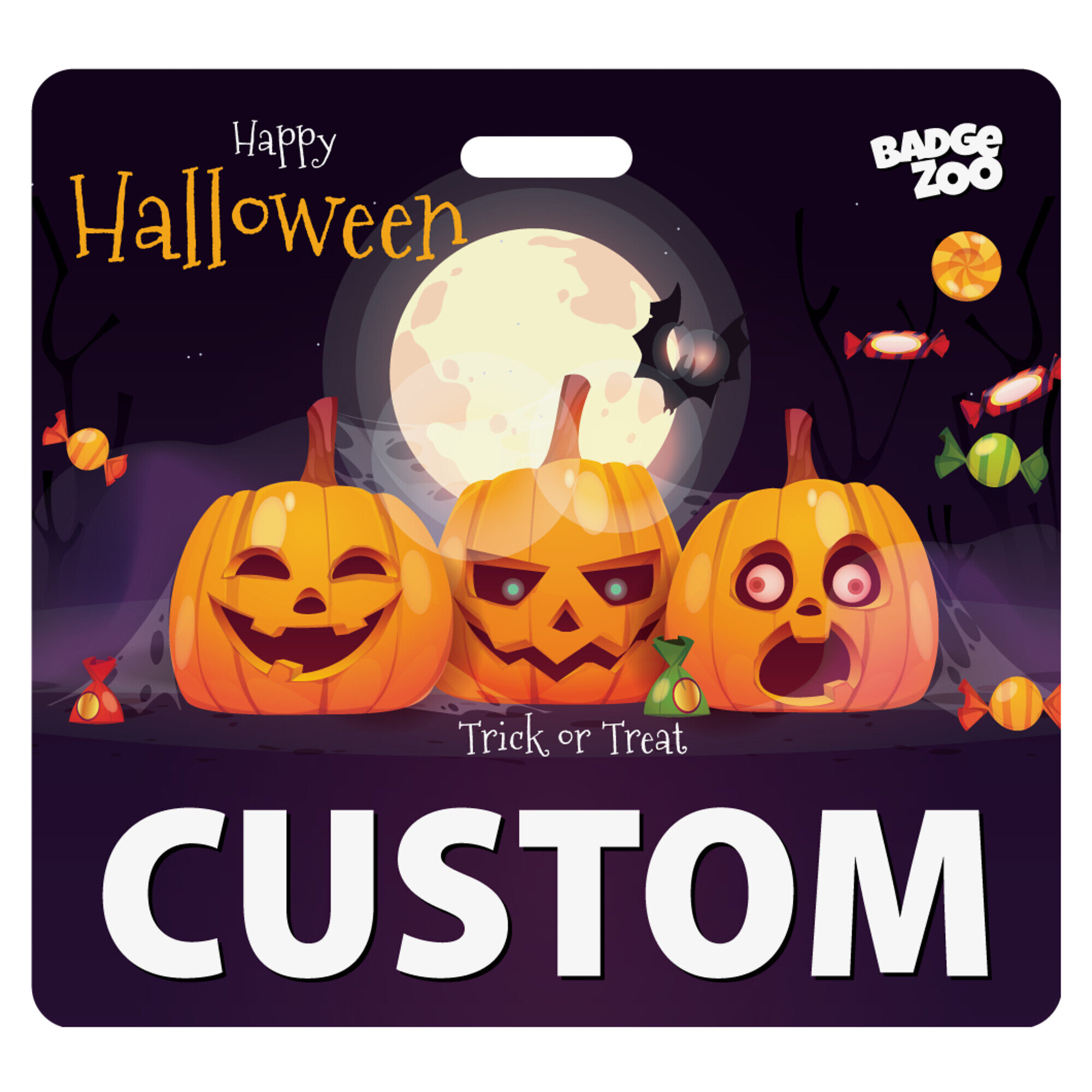 Cute Halloween Pumpkins Badge Buddy