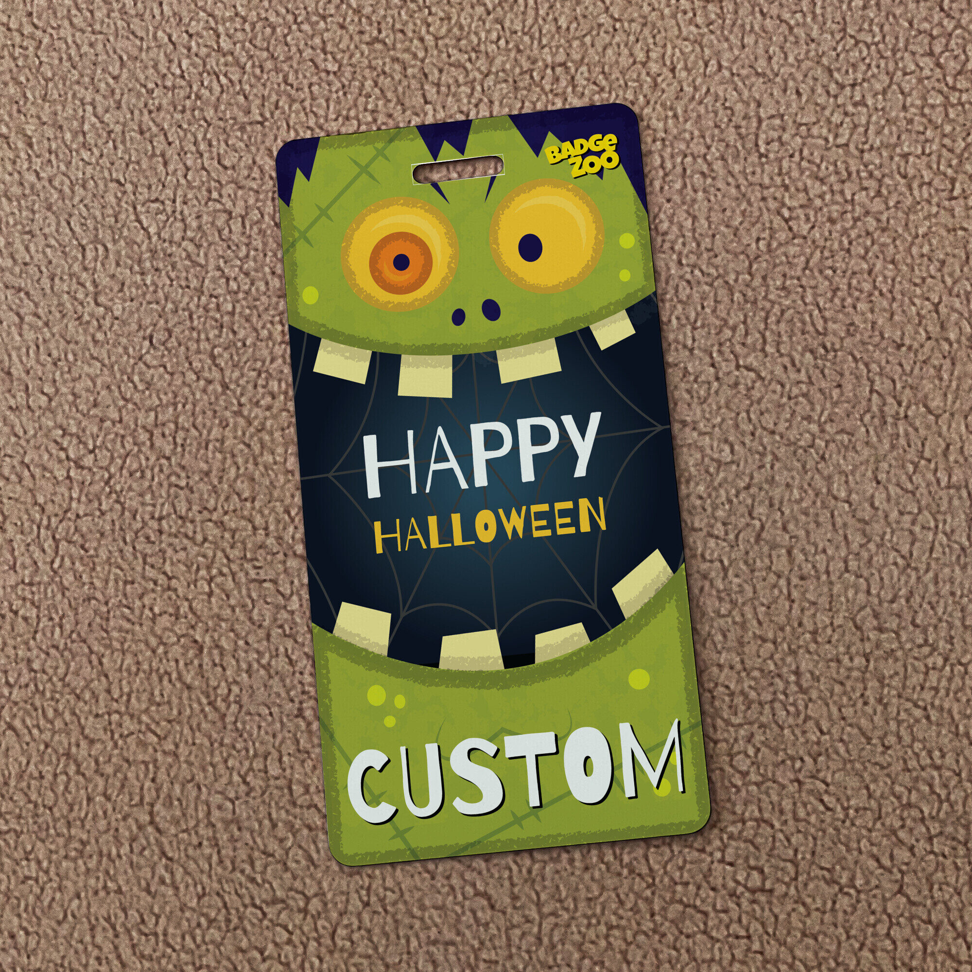 Adorable monster badge for Halloween fun