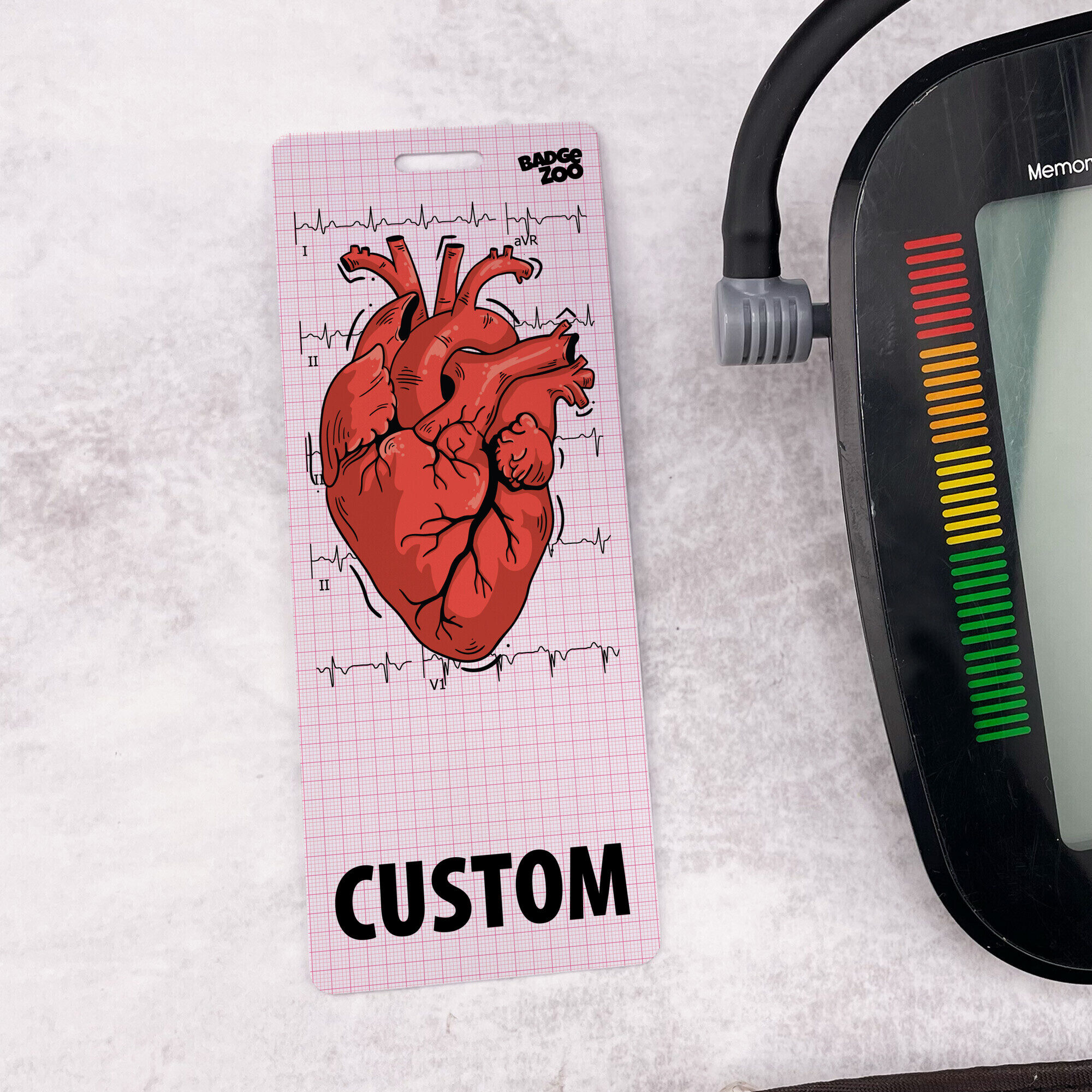 Customizable heart badge buddy for doctors