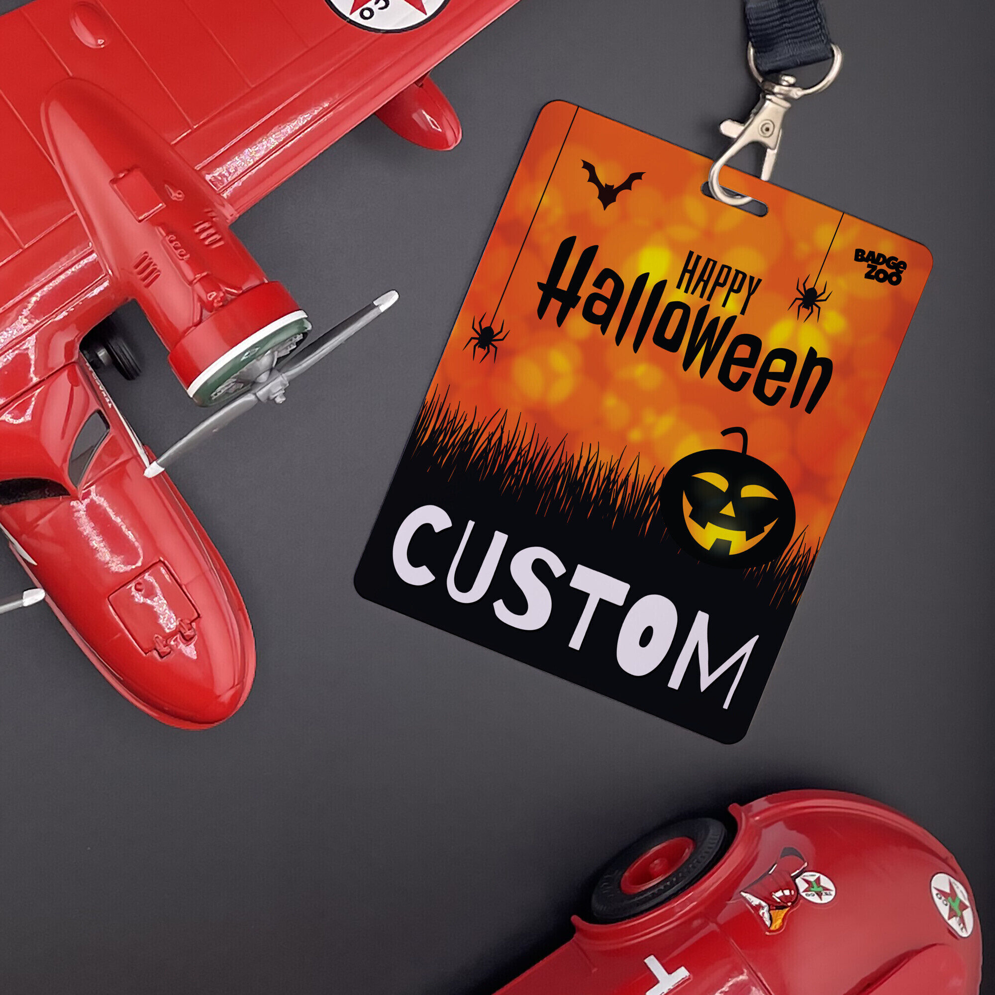 Bright enamel pumpkin badge for celebration