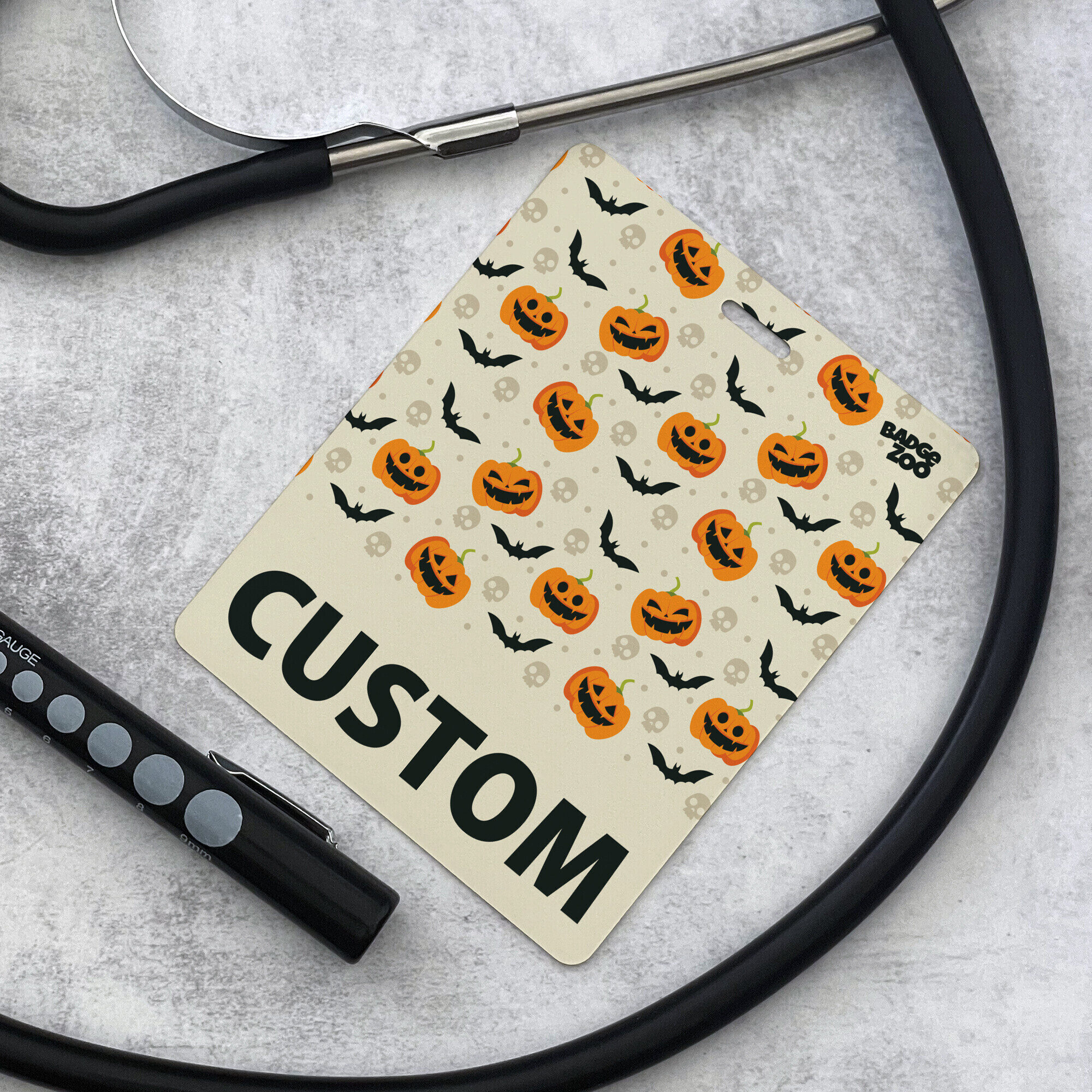 Celebrate Halloween with our playful badge buddy