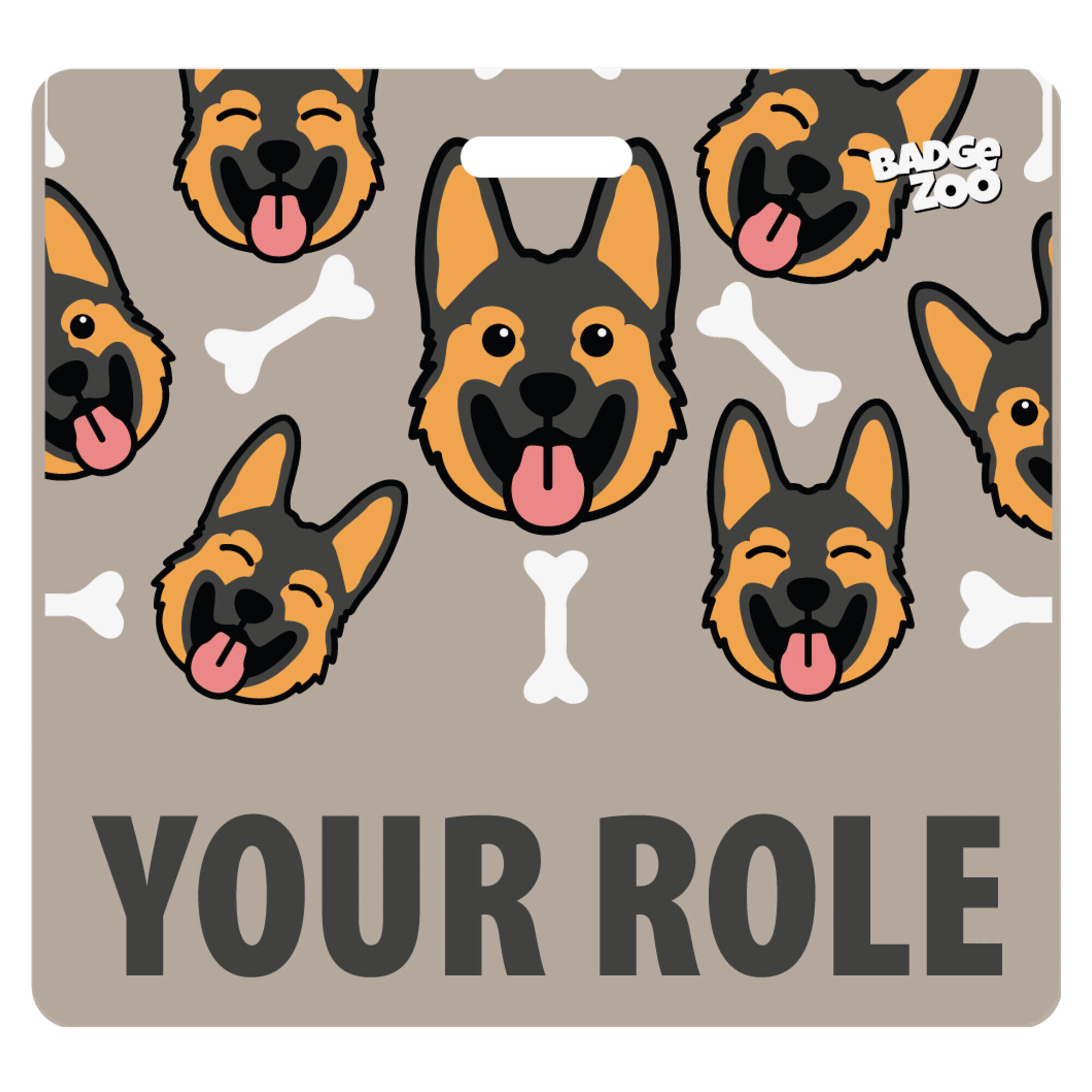 German Shepherd Dog Pattern Badge Buddy