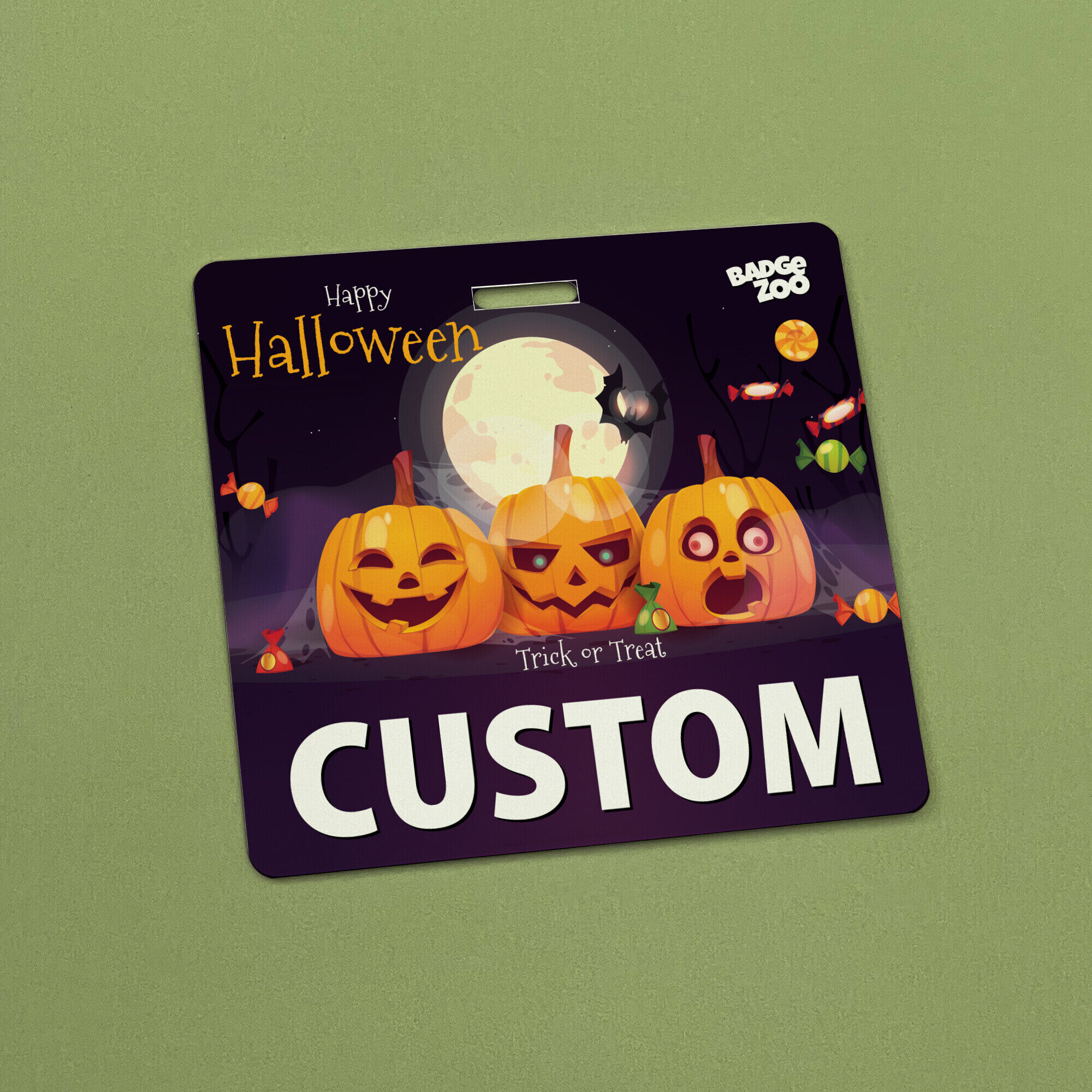 Charming pumpkin design with smiling faces