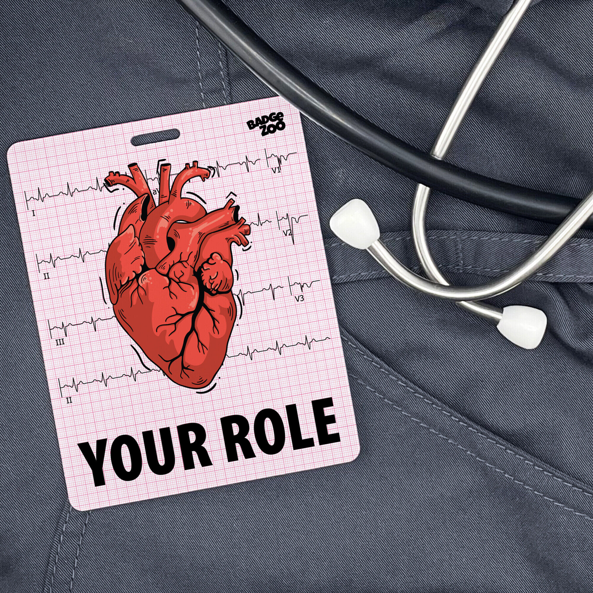 Cute badge buddy design for healthcare professionals