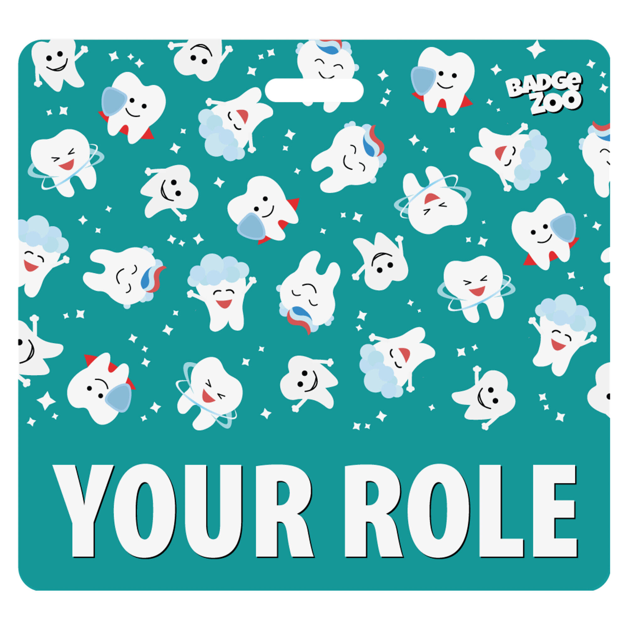 Cute Teeth Dentist Badge Buddy