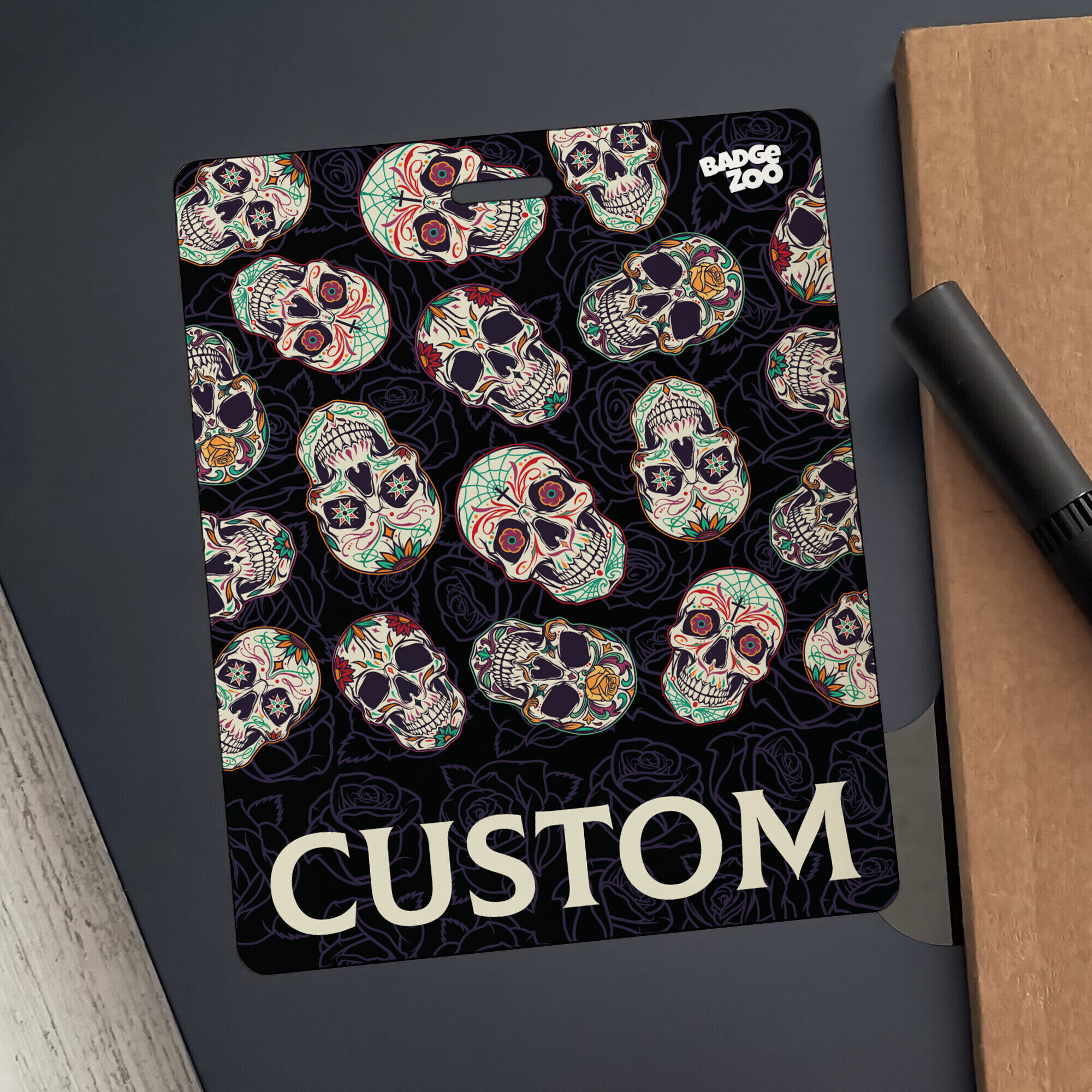 Day of the Dead decoration badge buddy
