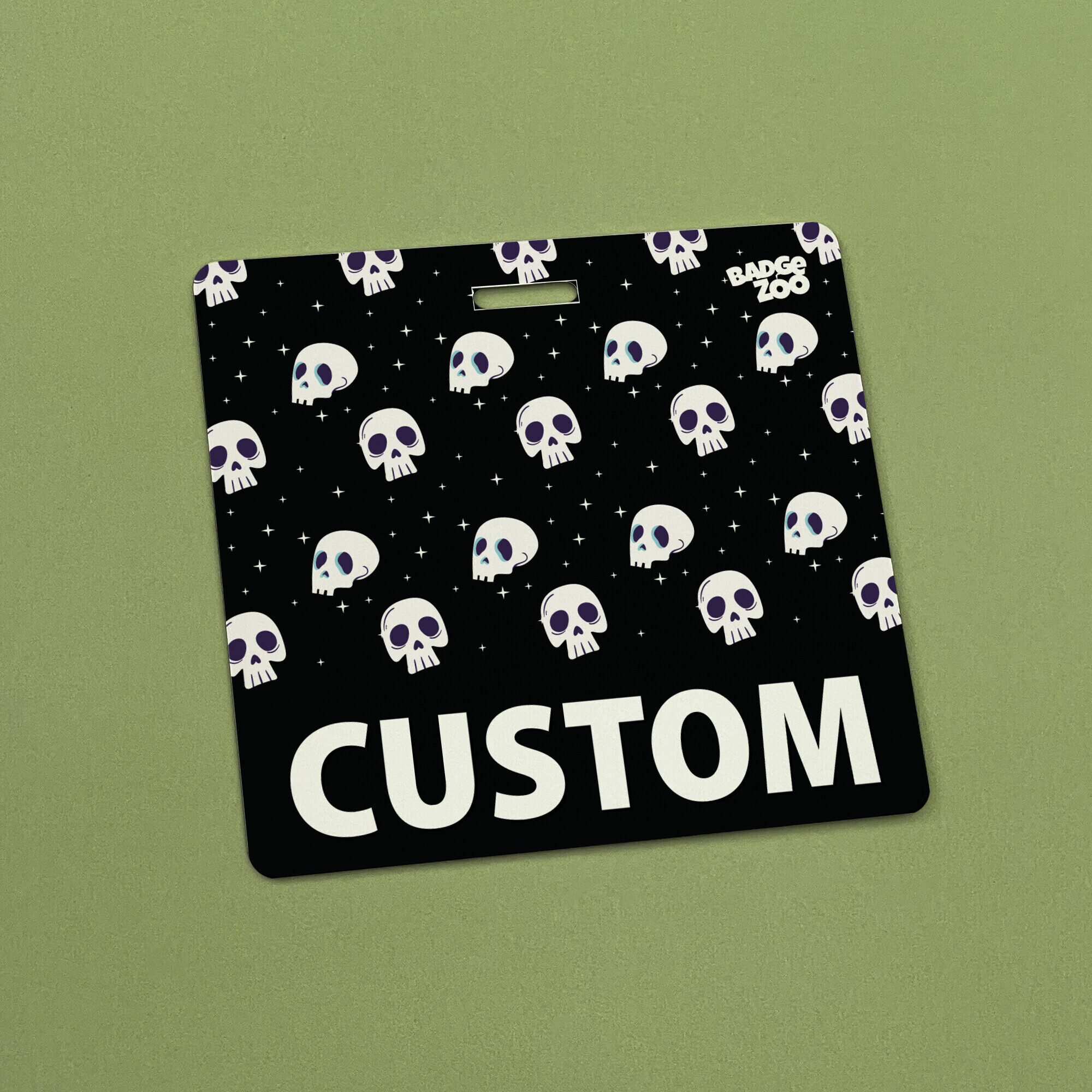 Fun and playful Skulls and Stars badge