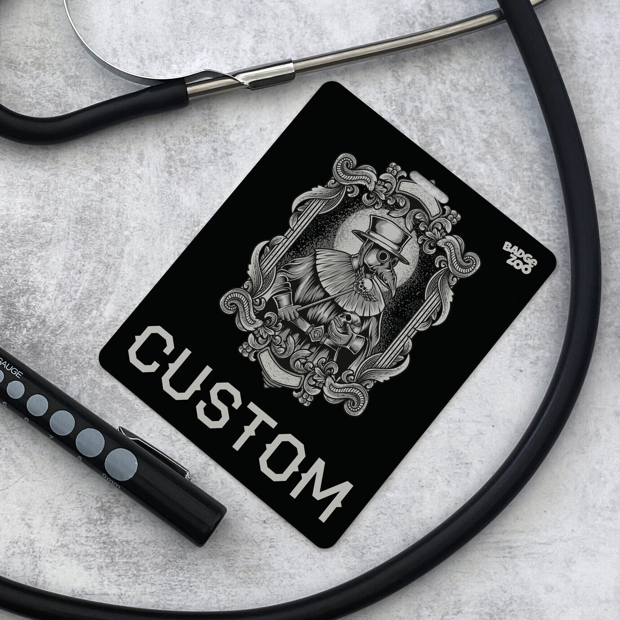 Fun and quirky Plague Doctor Badge accessory