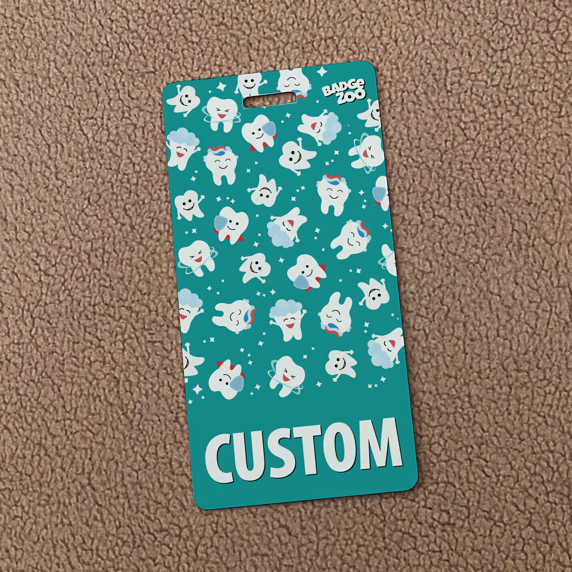 Fun Badge Buddy for dental professionals