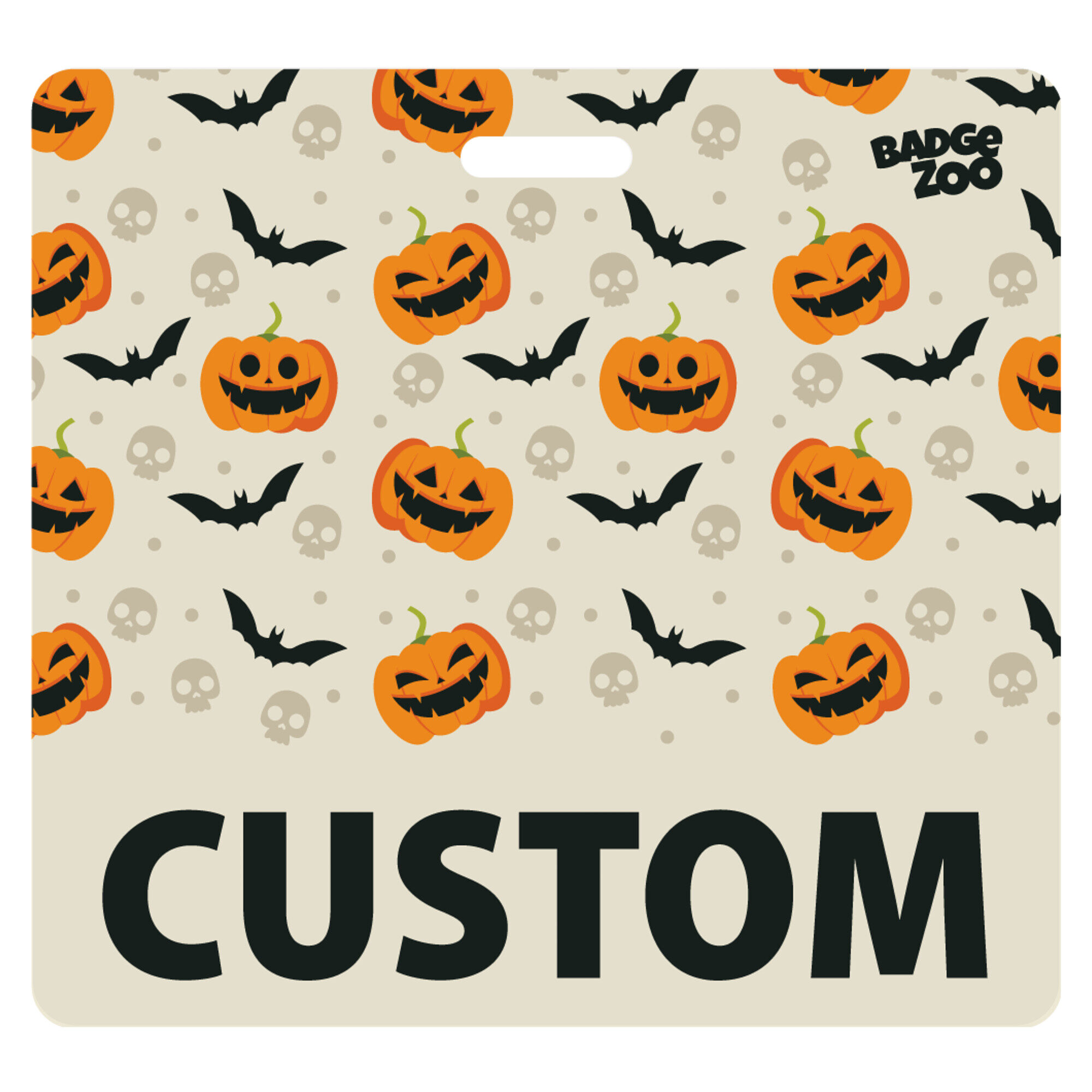Bats and Pumpkins Halloween Badge Buddy