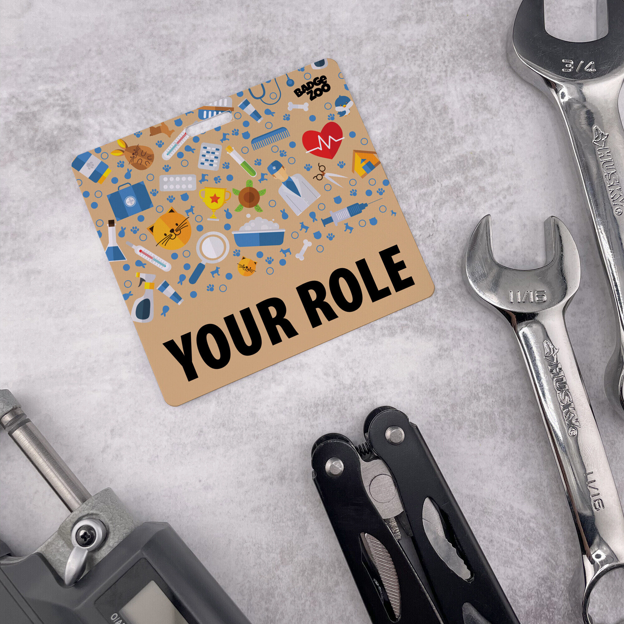 Lightweight vet badge buddy perfect for daily wear