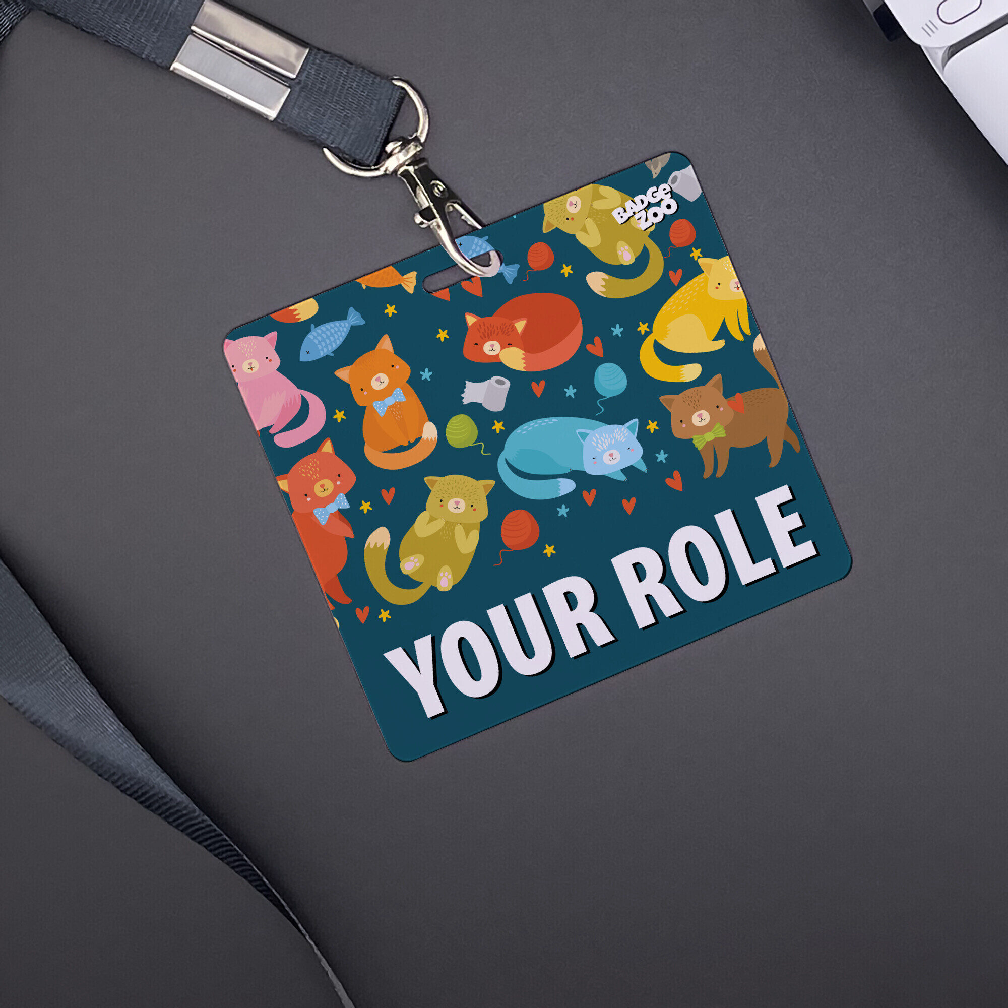 Perfect badge buddy for cat lovers everywhere