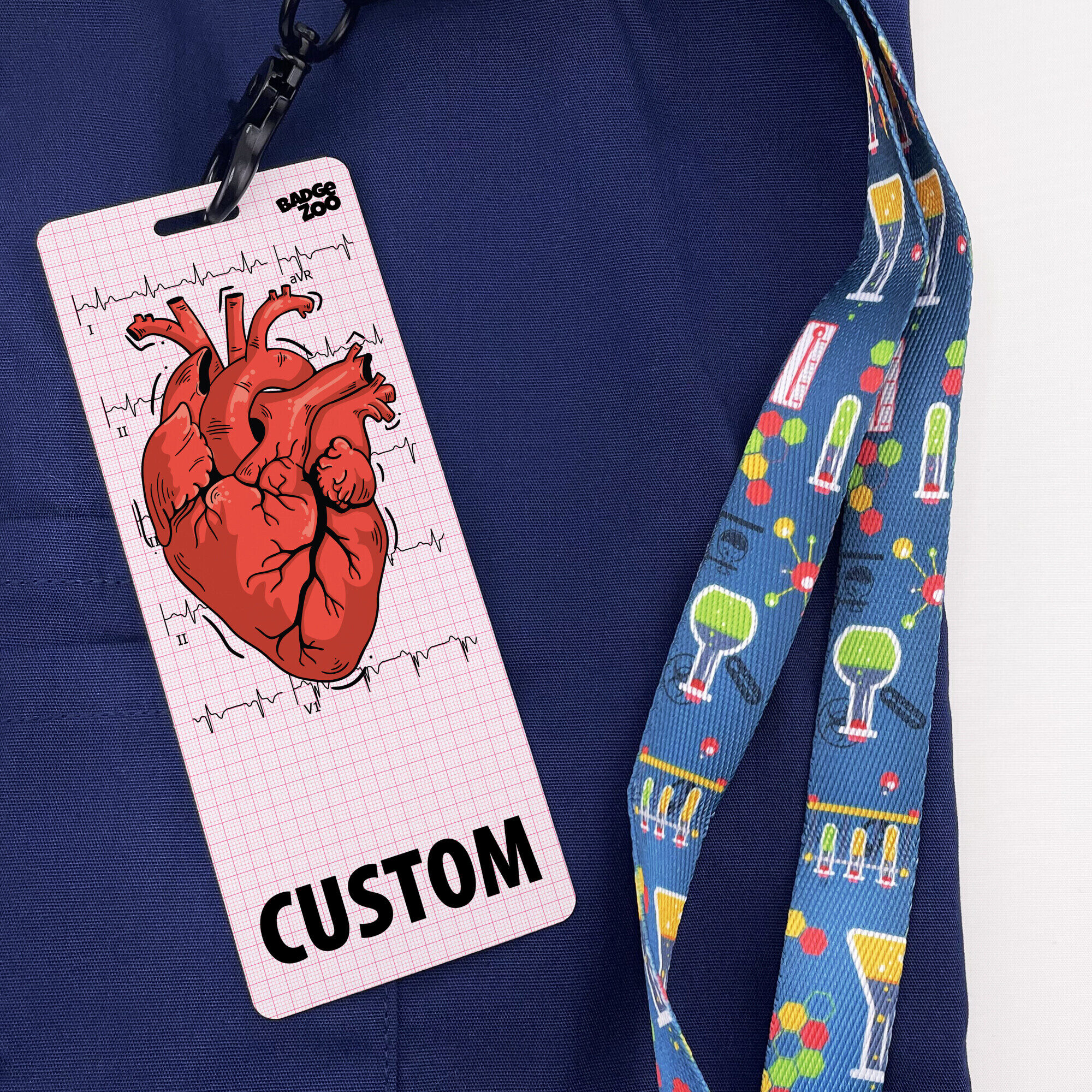 Personalized medical ID badge holder