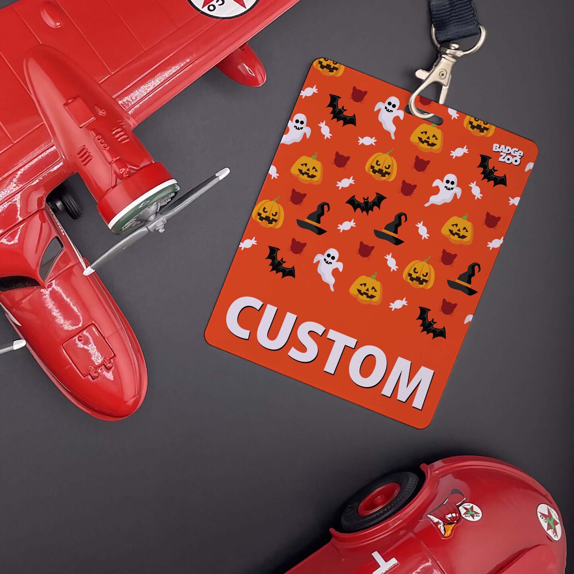Friendly bats and ghosts badge buddy