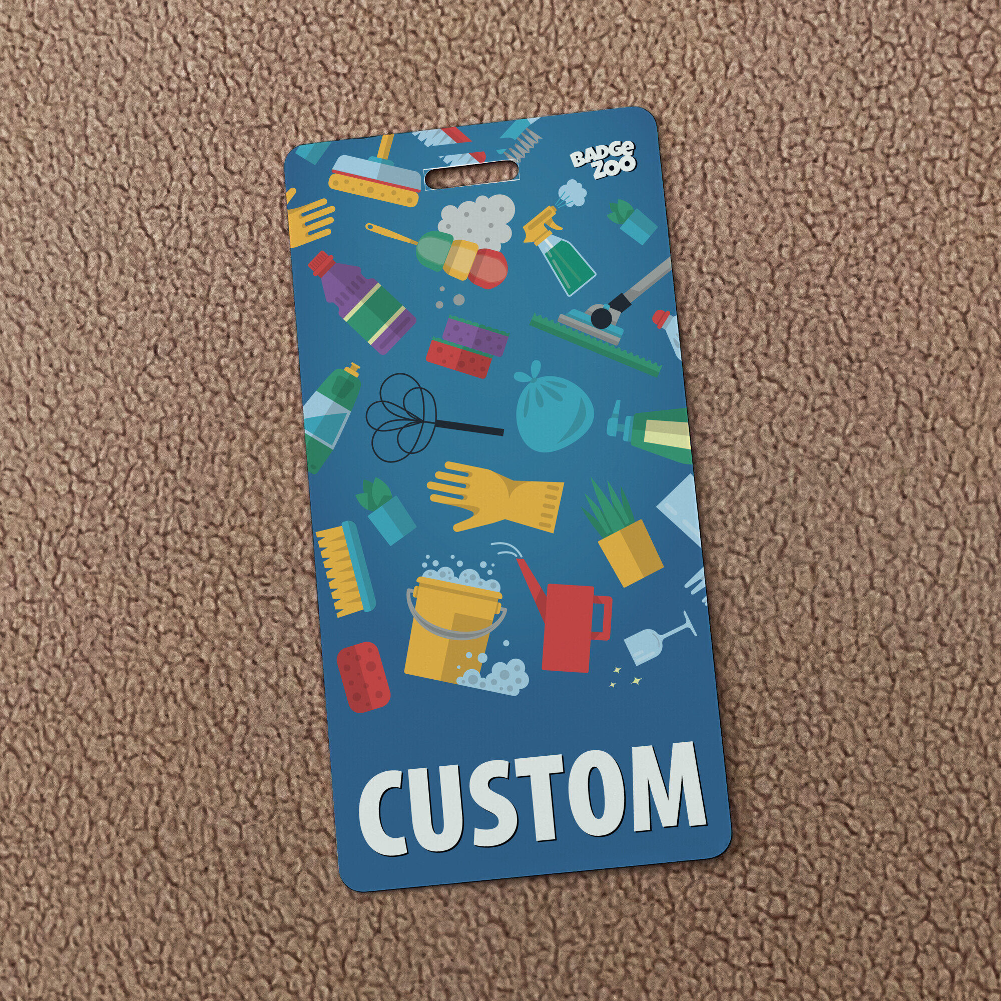 Scattered elements for janitorial professionals