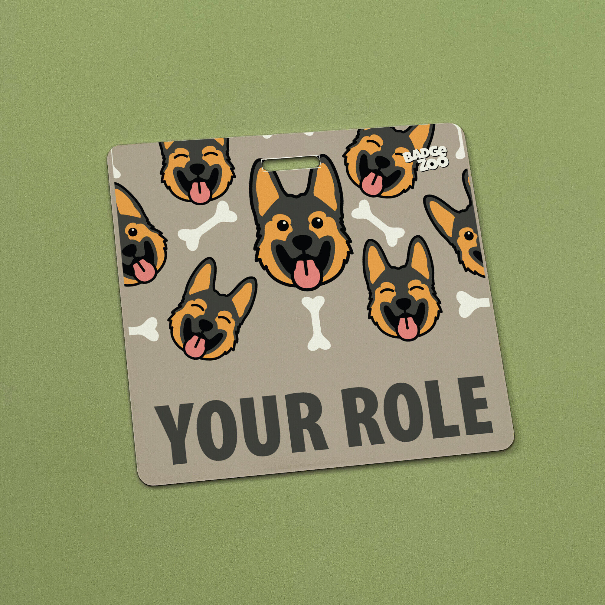Stylish German Shepherd themed badge holder