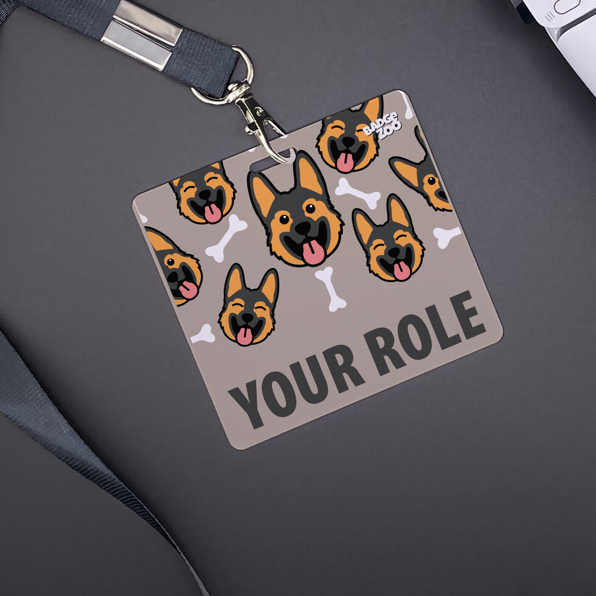 Unique German Shepherd design for badge lovers