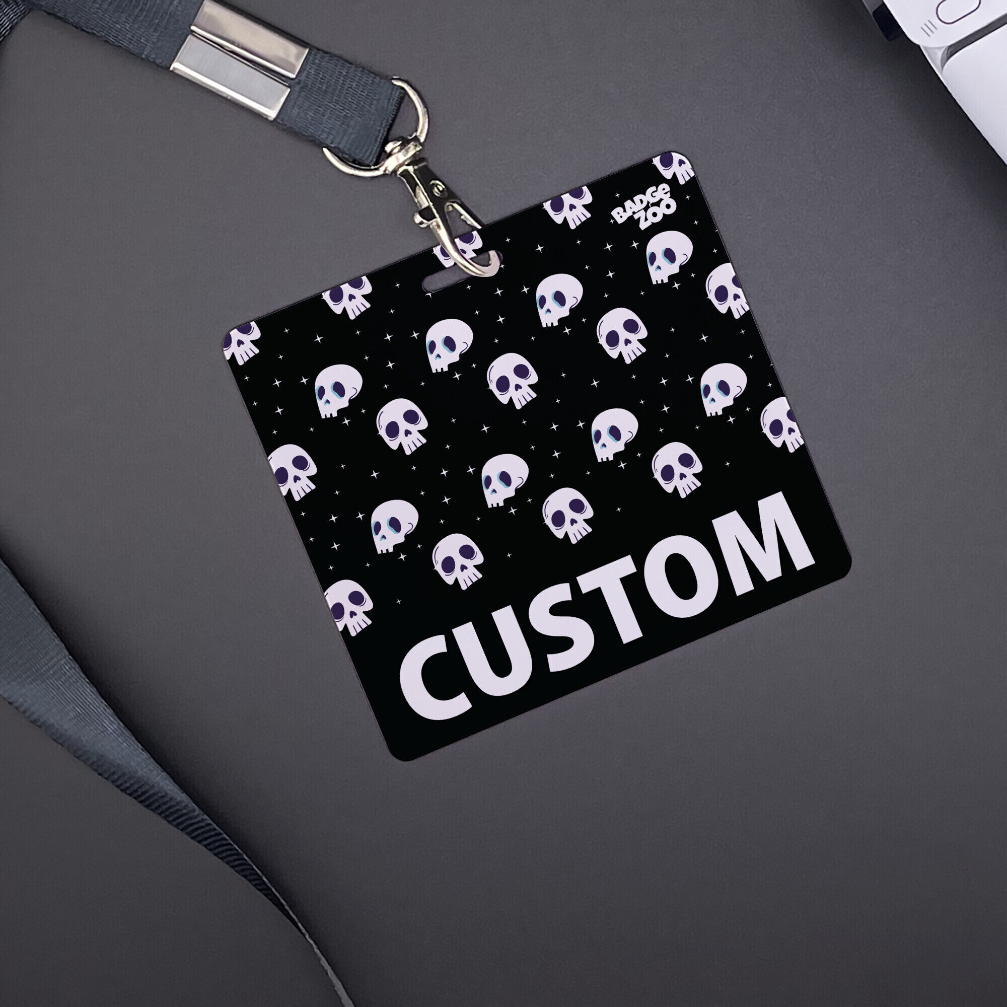 Unique Skulls and Stars Badge Buddy look