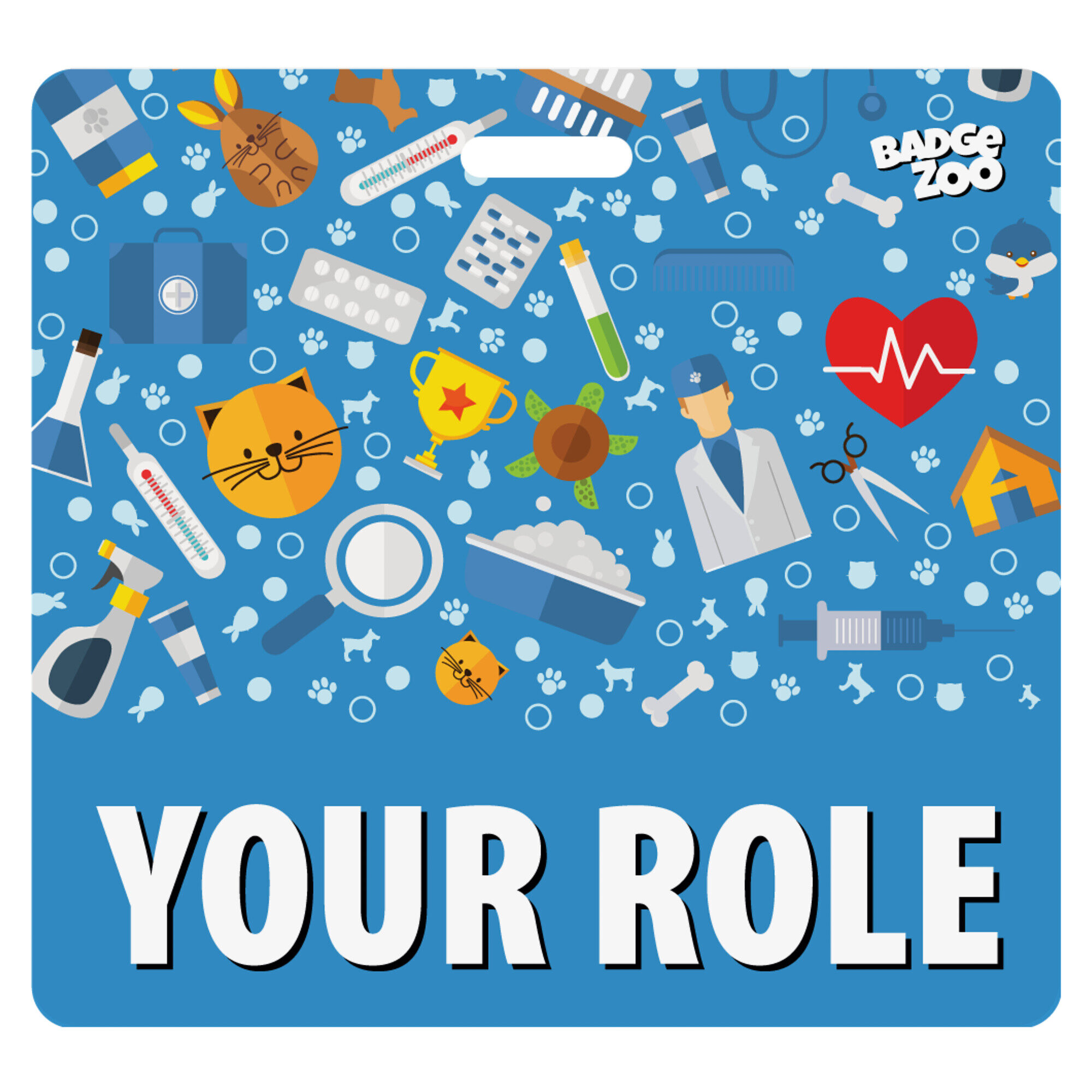 Veterinarian Pattern Badge Buddy