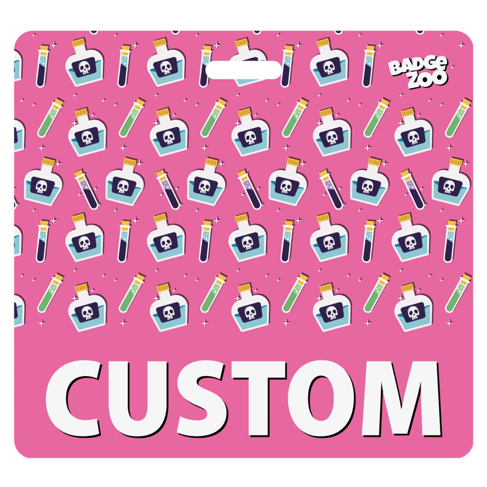 Pink Poison Bottles Badge Buddy