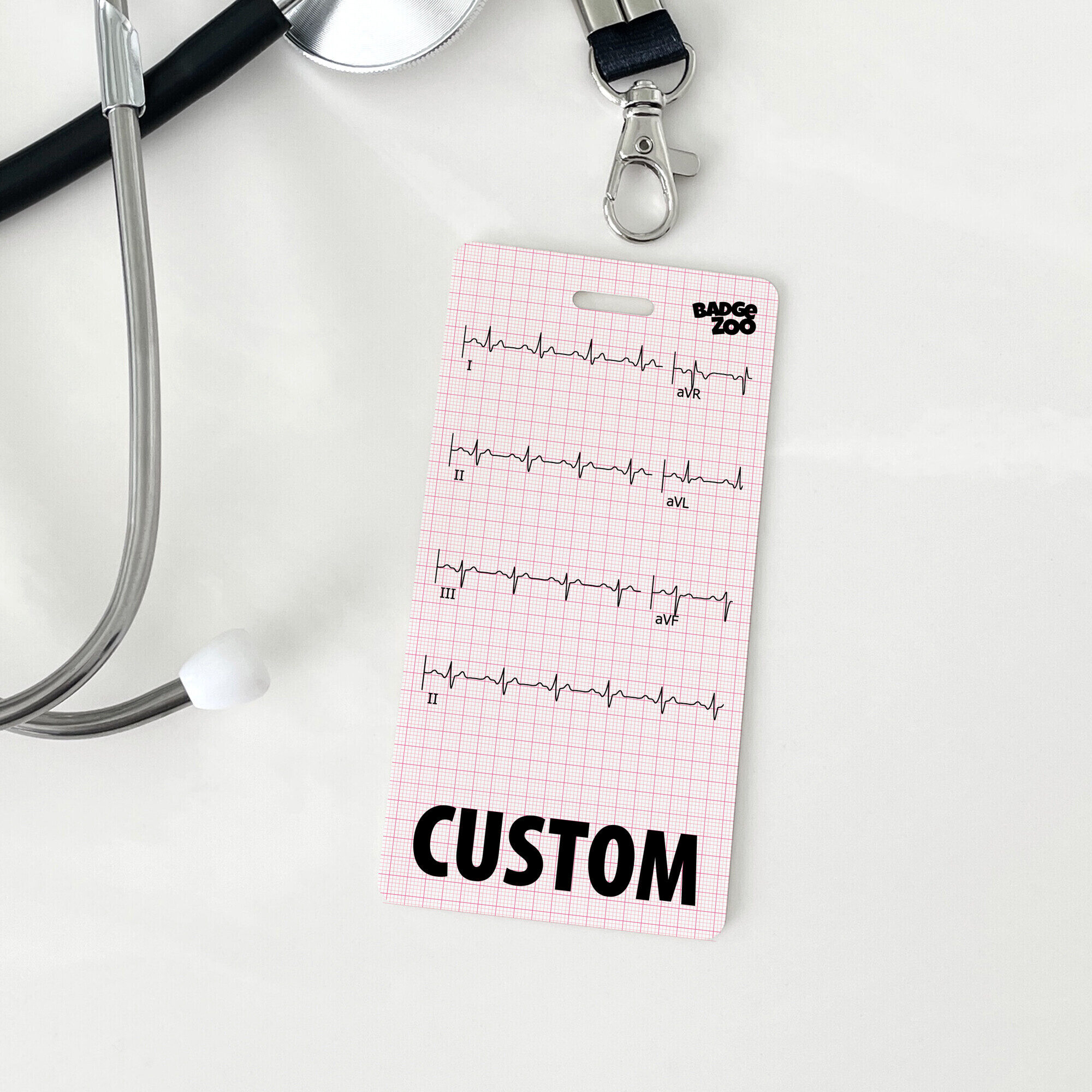 EKG Badge Buddy adding flair to scrubs