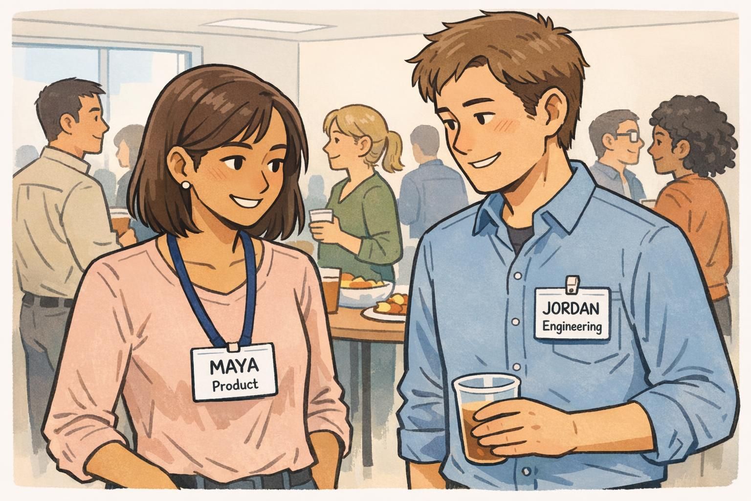 Team event name tags: Making Introductions Easier at Company Gatherings