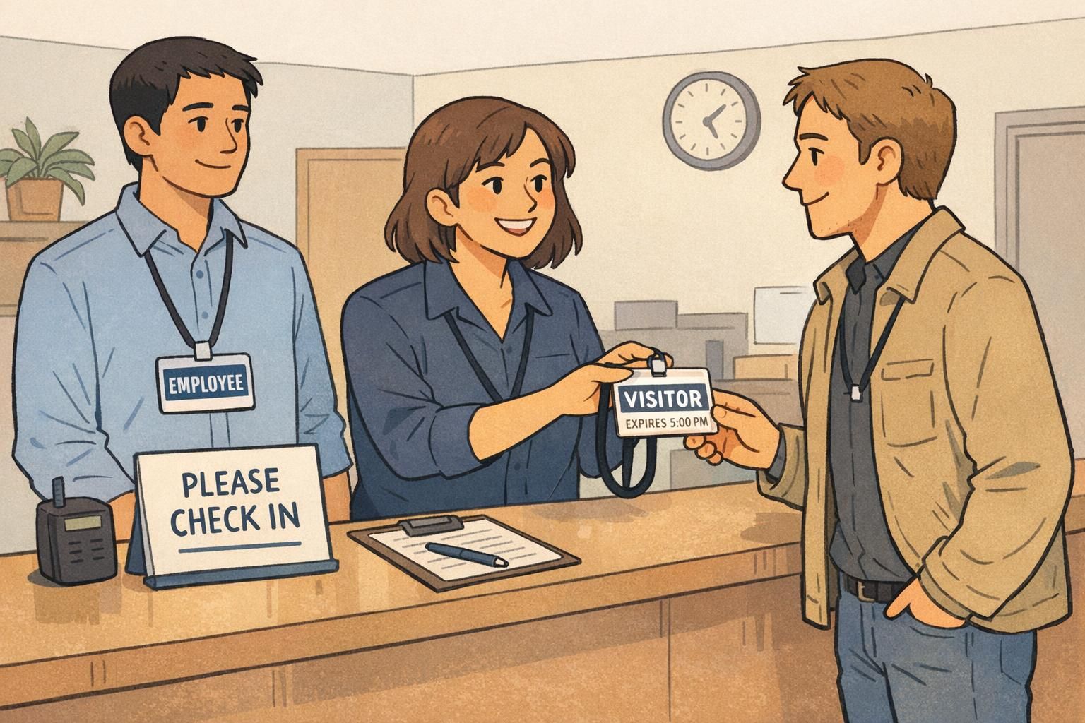 Front Desk Security: How Visitor and Host Badges Build Trust at Reception
