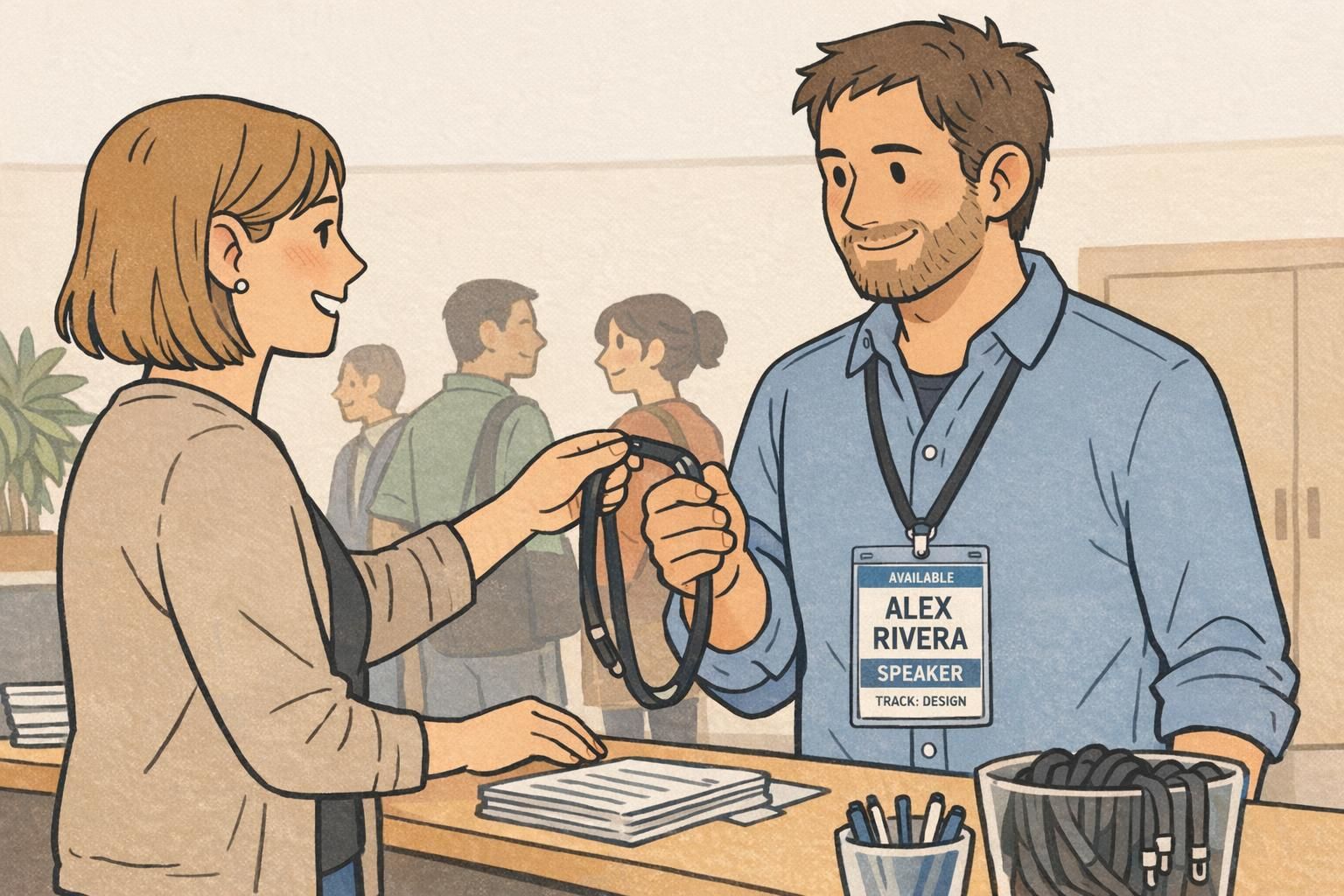 Speaker badge Layout Ideas That Reduce Interruptions
