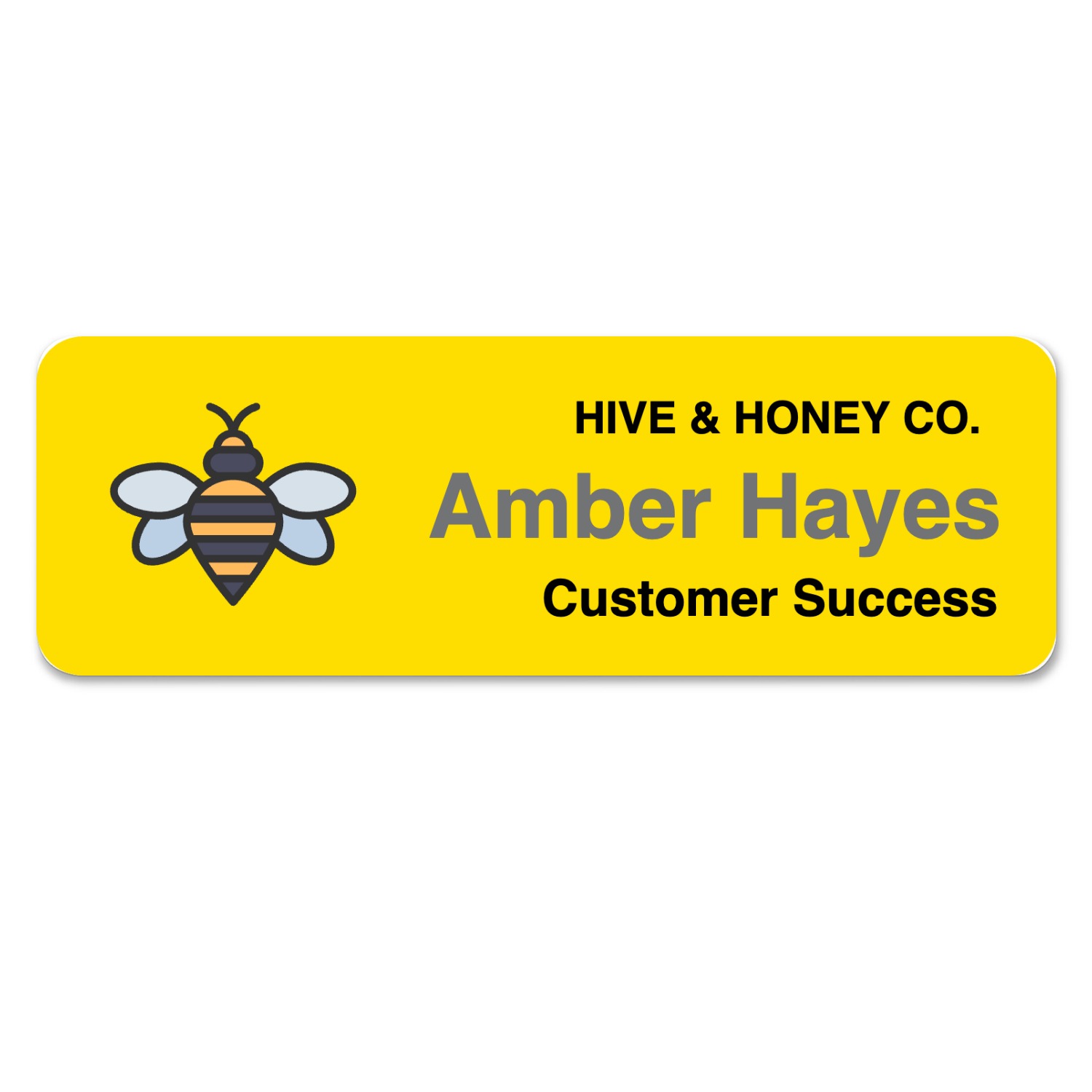 Vibrant Custom Full Color Name Tag - 1" x 3" - Upload Your Own Logo & Design