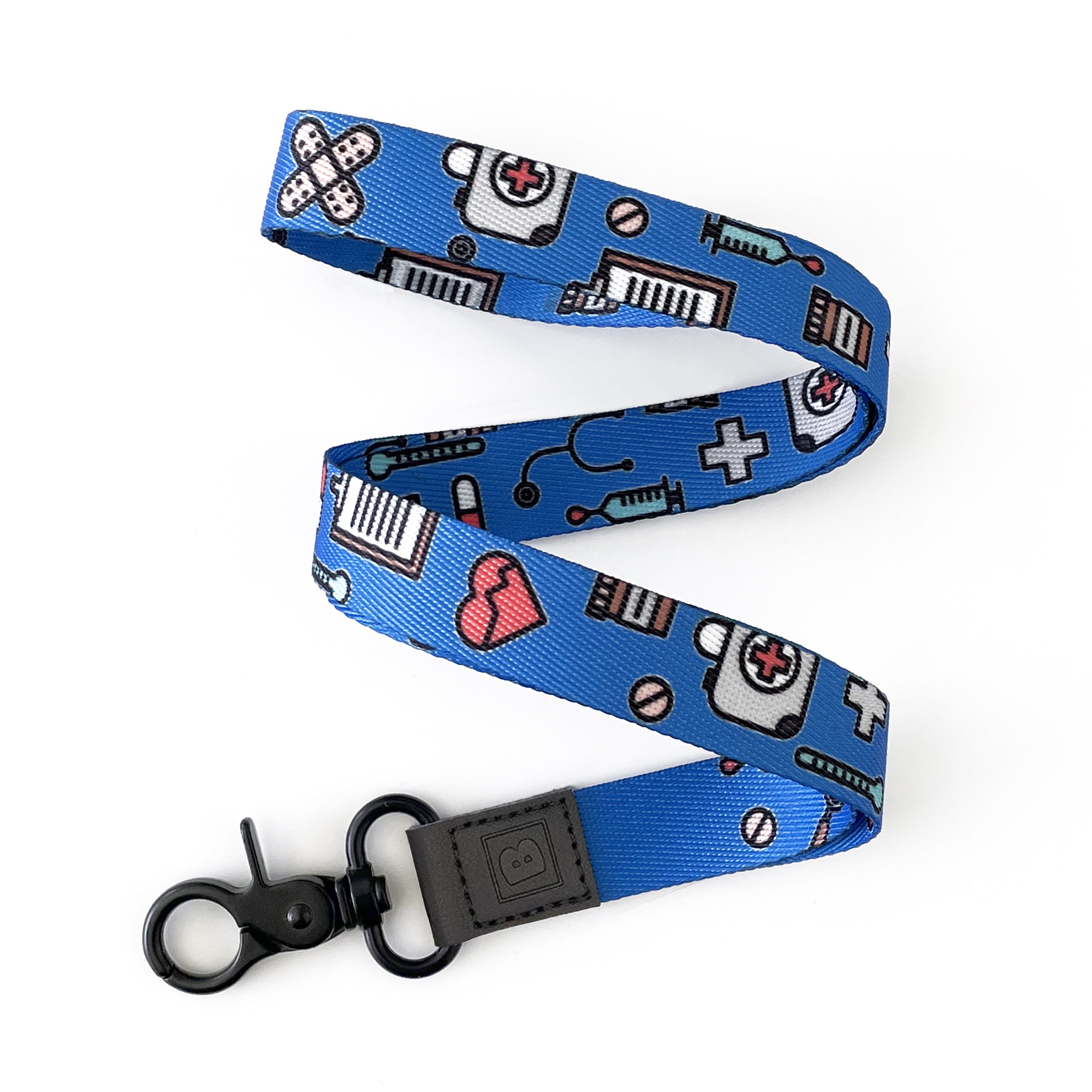 Medical Marvel: Blue Lanyard with Iconic Medical Pattern – Show Your Passion for Healthcare! by BadgeZoo