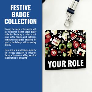 Customizable Badge Buddy - Christmas Series - Festive Parade - ID Backer Card - Image 2