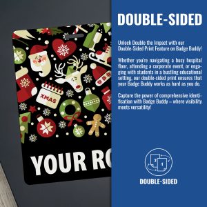 Customizable Badge Buddy - Christmas Series - Festive Parade - ID Backer Card - Image 4