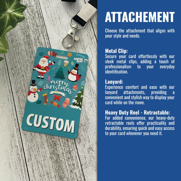 Customizable Badge Buddy - Christmas Series - Winter Wonderland - ID Backer  Card