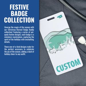 Customizable Badge Buddy - Christmas Series - Papercut Magic - ID Backer Card - Image 2