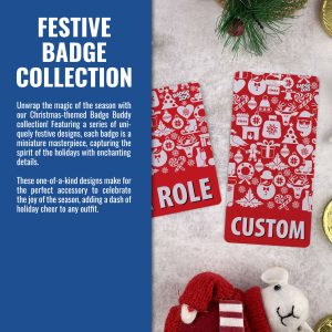 Customizable Badge Buddy - Christmas Series - Cozy Holiday - ID Backer Card - Image 2