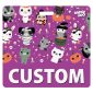Cute Purple Halloween Monsters Badge Buddy