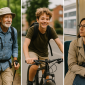 Senior hiker, teenage cyclist, and woman on public transport representing people who benefit from medical ID cards