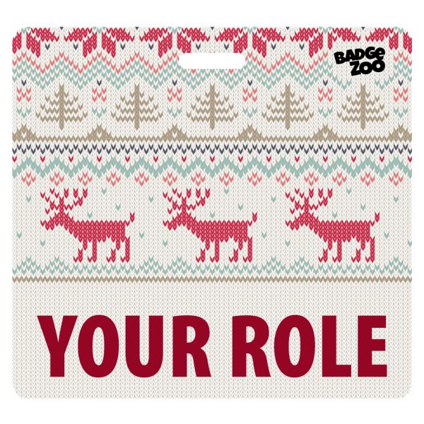 Customizable Christmas badge buddy knitted sweater