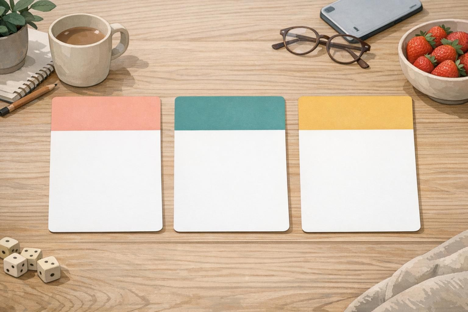 A clean role identifier card mockup showing bold role text, balanced spacing, and calm color blocking for easy scanning.